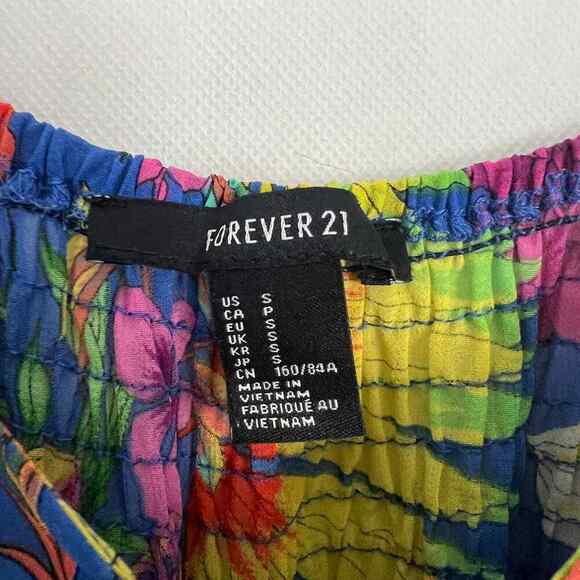 Forever 21 Women's Floral Multicolor Sleeveless Maxi Dress Size Small - Picture 2 of 11